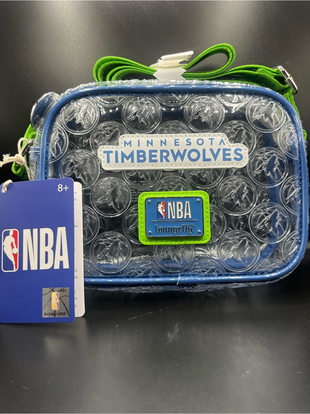 Loungefly Minnesota Timberwolves Clear Belt Bag - Blue & Green